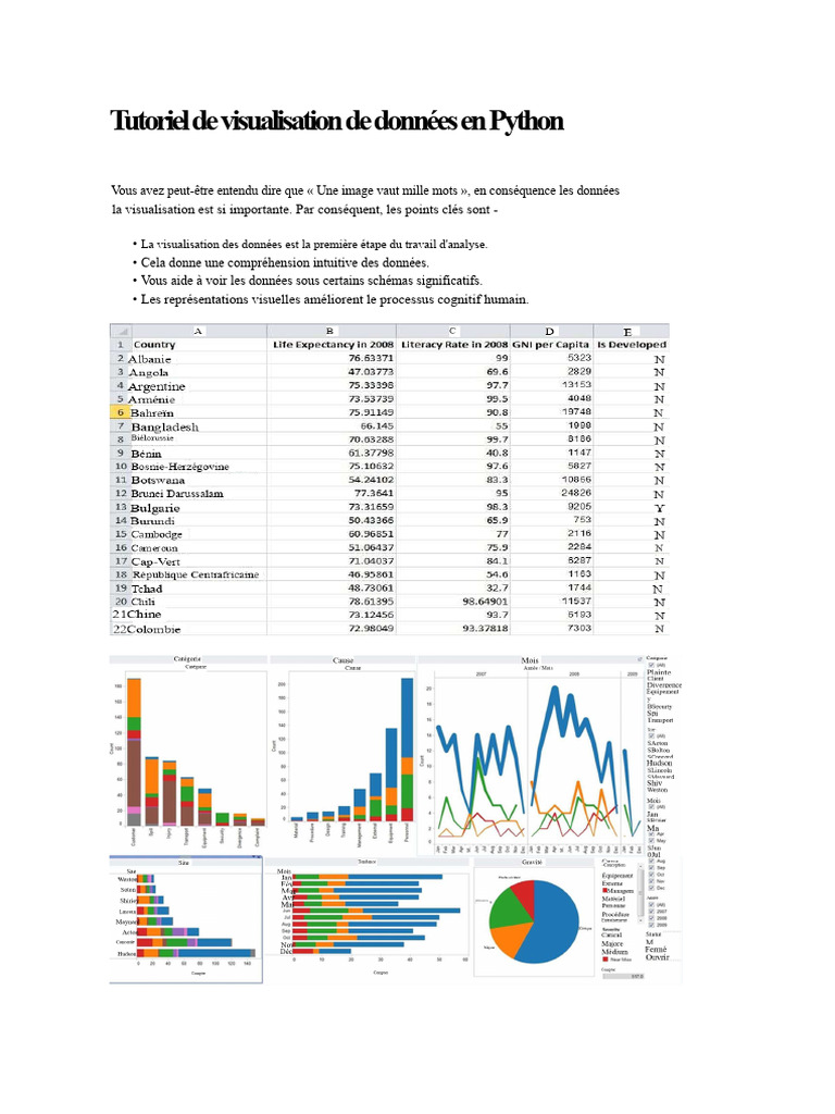 Visualisation de données avec Python | PDF | Python (Langage de ...