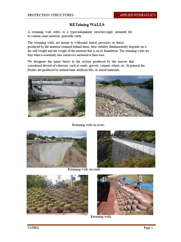 Topic 13 - PROTECTION STRUCTURES.pdf | PDF | Concrete | Bending