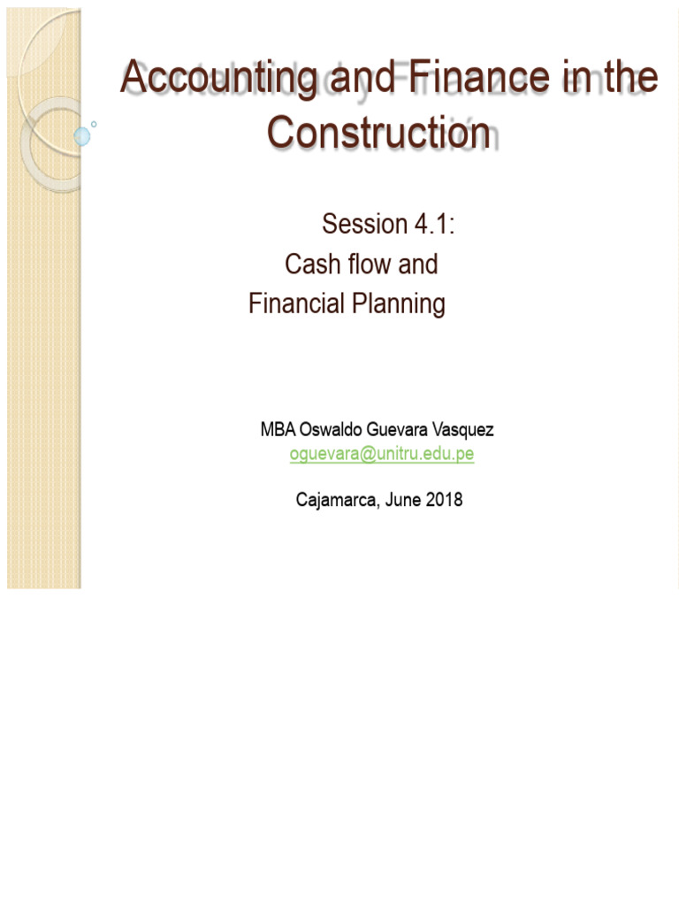 Accounting and Finance I Session 4.1 | PDF | Depreciation | Financial Plan