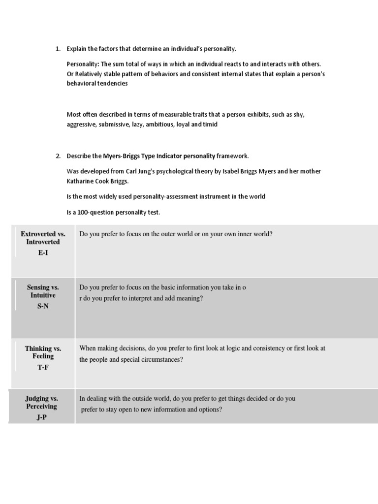 Understanding Personality and Behavior | PDF | Extraversion And ...