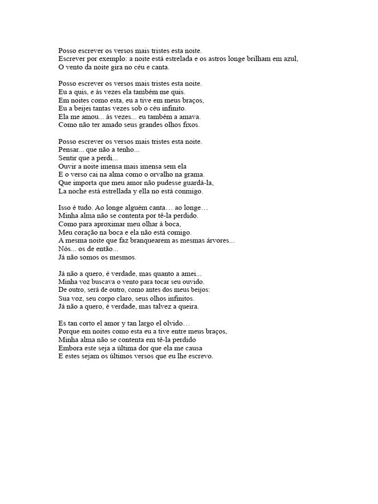 Versos Tristes de Amor e Perda | PDF