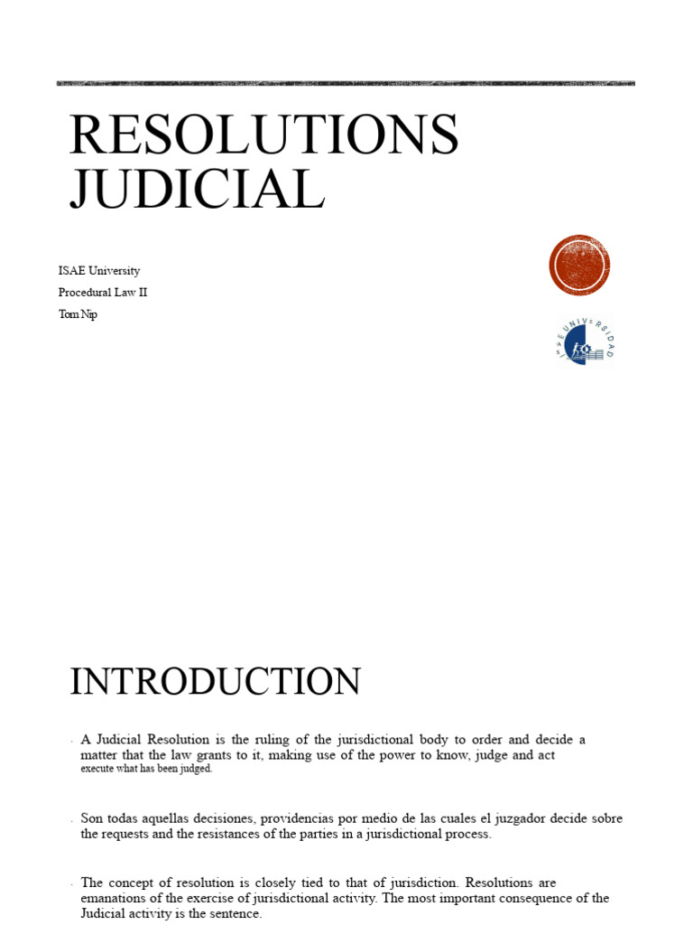 Understanding Judicial Resolutions in Law | PDF | Acquittal | Lawsuit