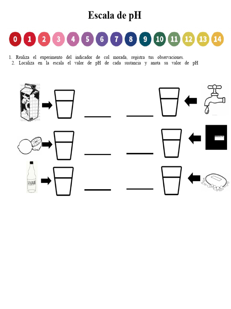Experimento de pH con col morada | PDF | Ph | Química