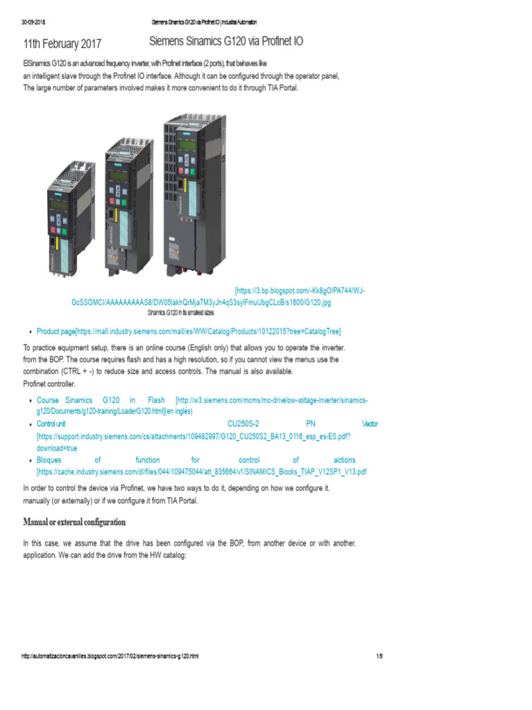 Siemens Sinamics G120 Profinet Guide | PDF | Computer Engineering ...