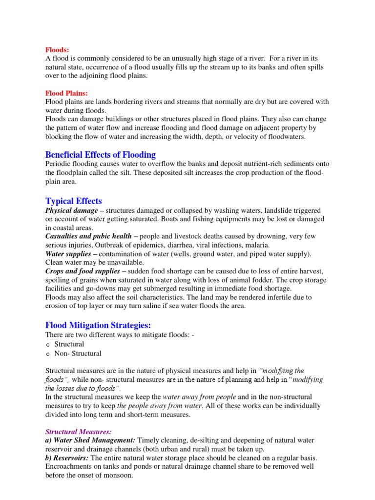 Flood Mitigation Strategies Overview | PDF | Floodplain | Flood