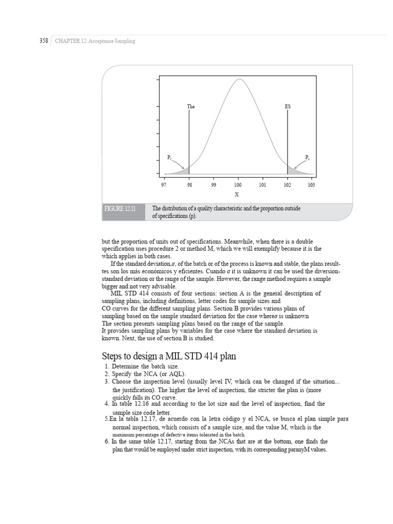 MIL STD 414 Acceptance Sampling Guide | PDF | Standard Deviation ...