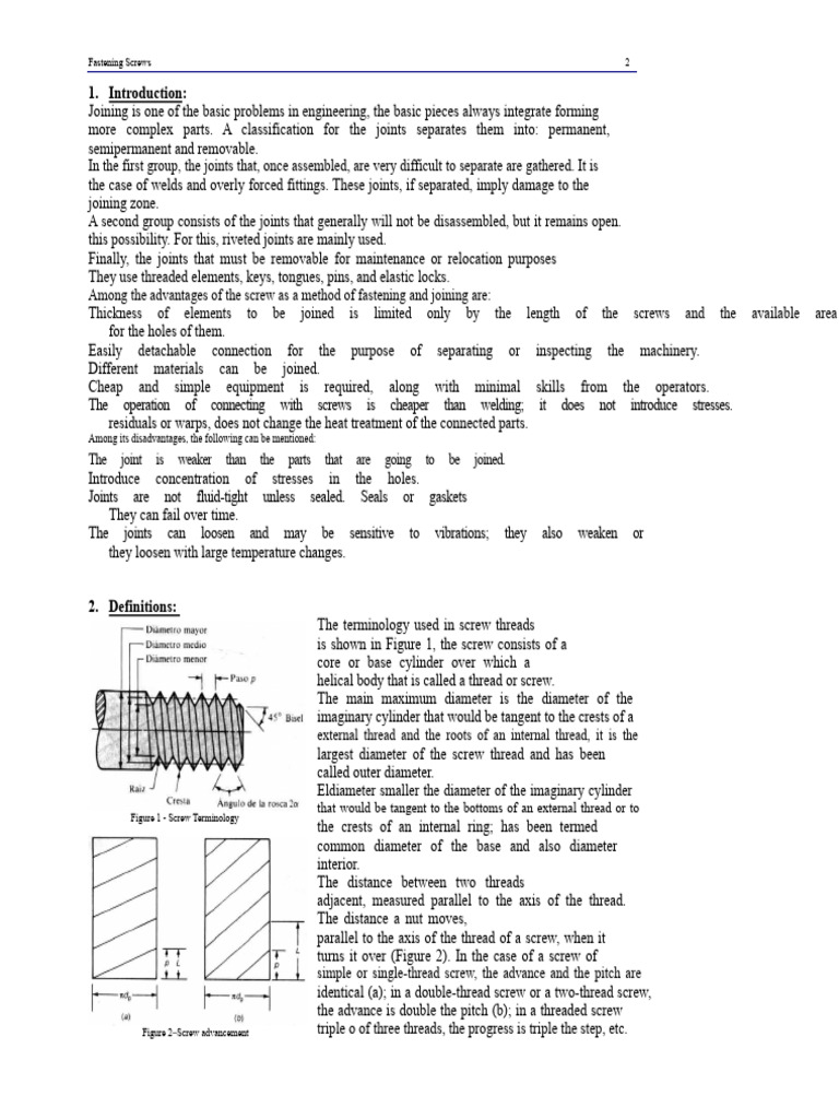 Types and Advantages of Screws | PDF | Screw | Machining