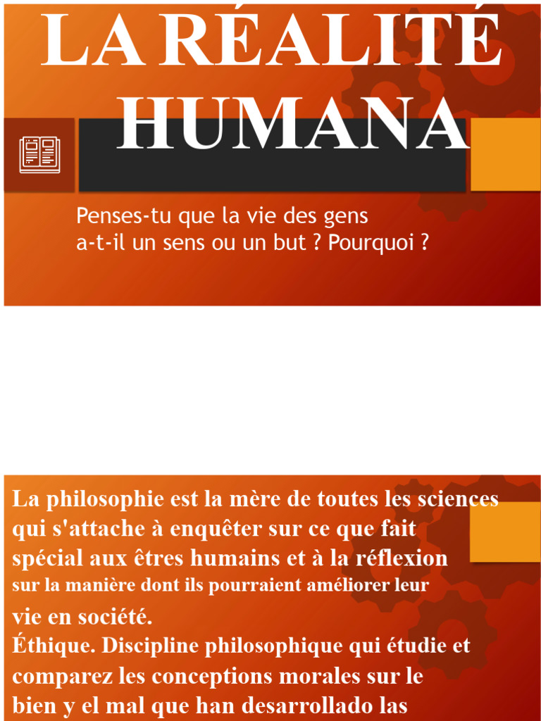 Philosophie et sens de l'existence humaine | PDF | Raison | Science