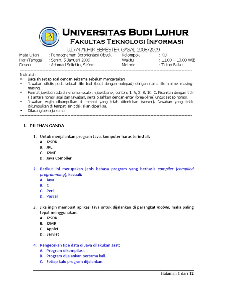 Soal Pbo