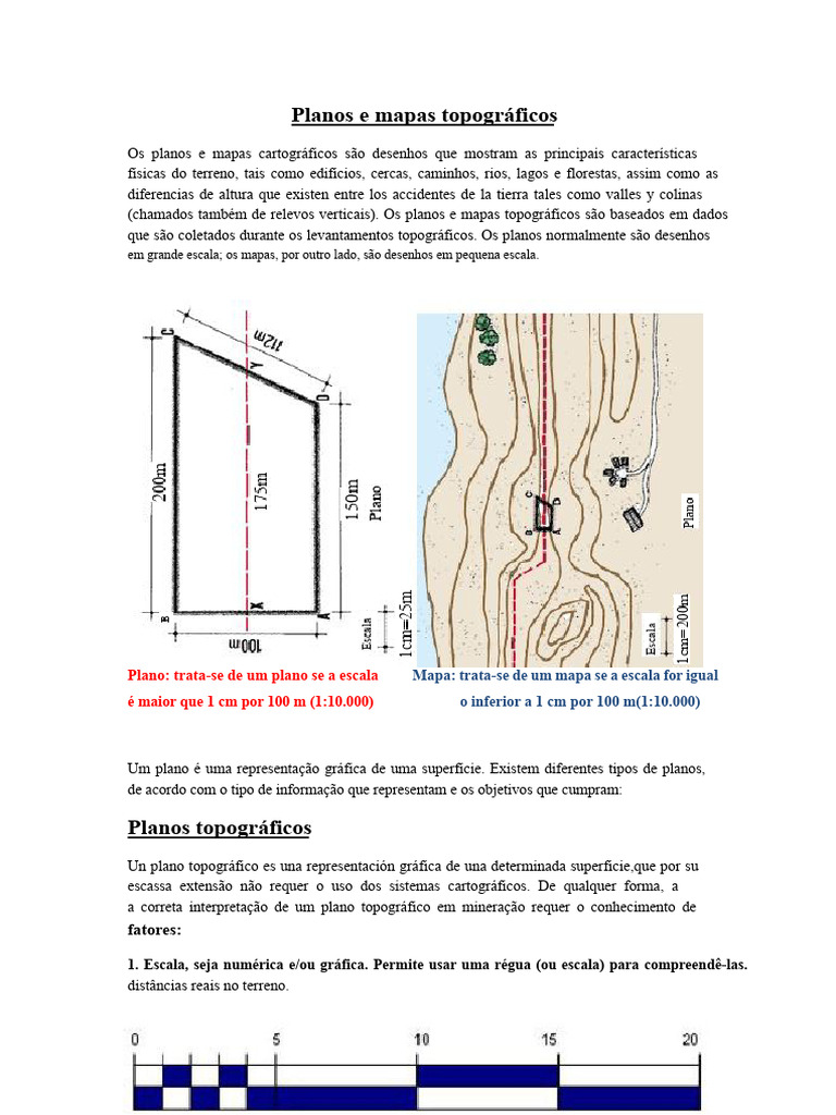 Planos e Mapas Topográficos na Mineração | PDF | Mapa | Topografia