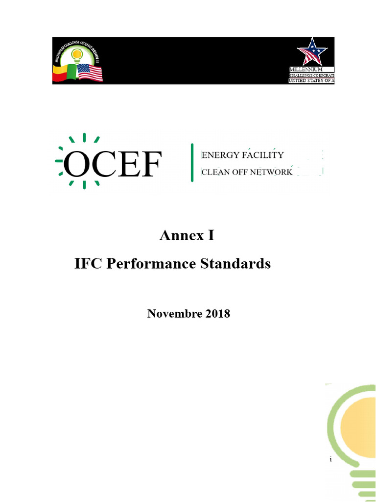 IFC Performance Standards Overview | PDF | Sustainability ...