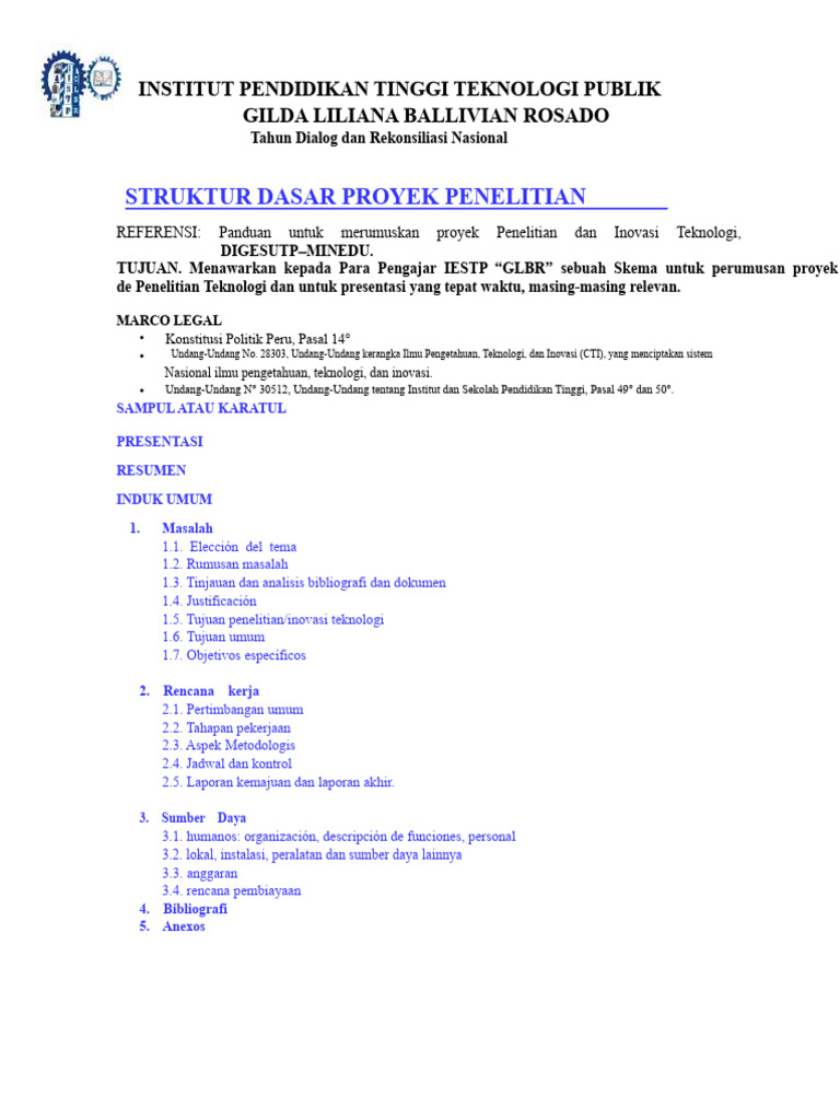 Struktur Proyek Penelitian | PDF