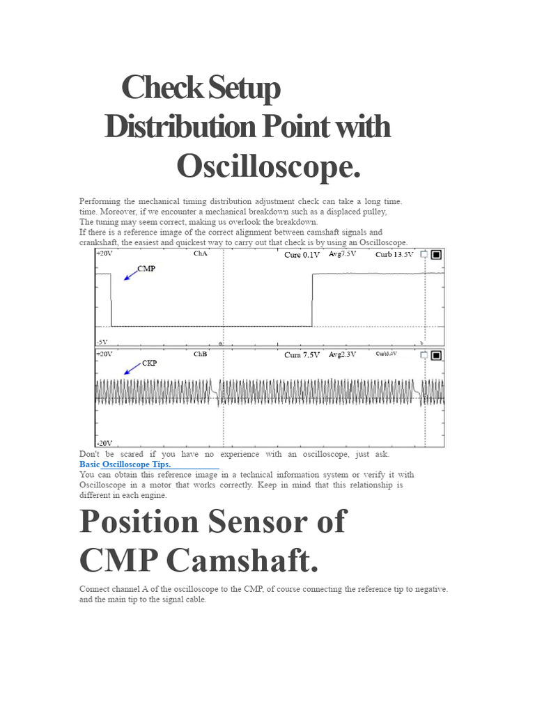 Oscilloscope Setup for Engine Timing Check | PDF | Telecommunications ...