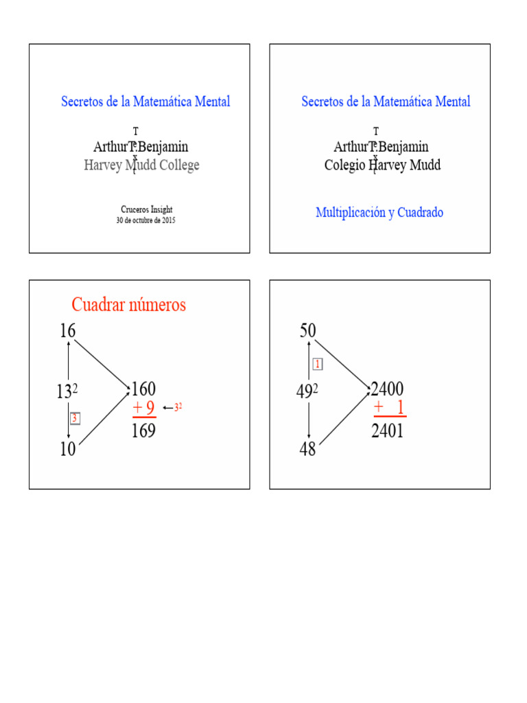Matemáticas Mentales: Técnicas y Métodos | PDF | Matemáticas ...