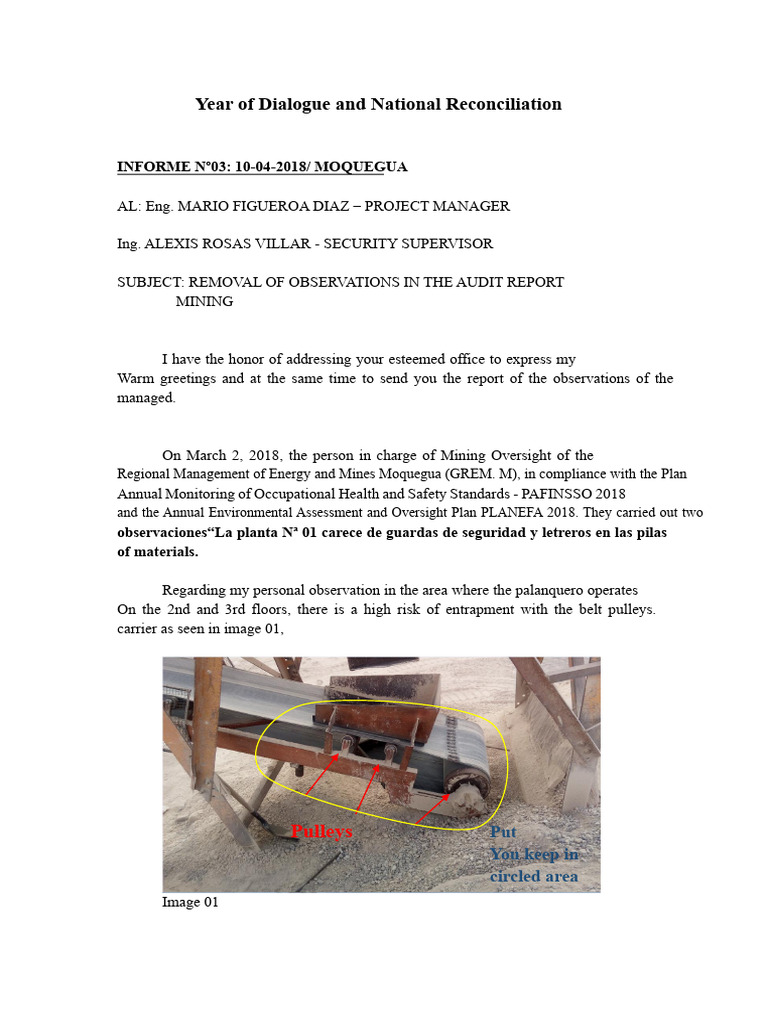 Mining Audit Report Observations 2018 | PDF