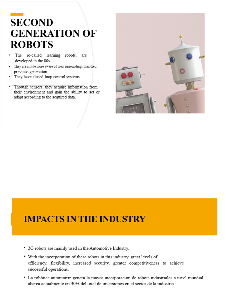 Second Generation Robots in Automotive Industry | PDF