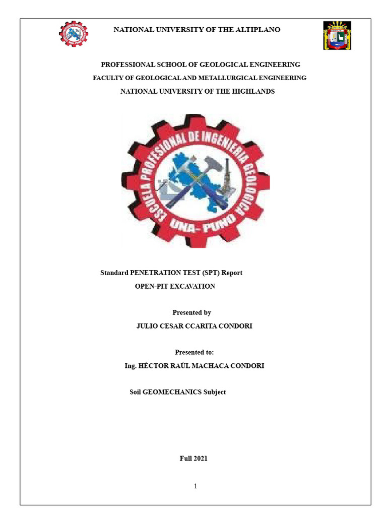 SPT Test Report | PDF