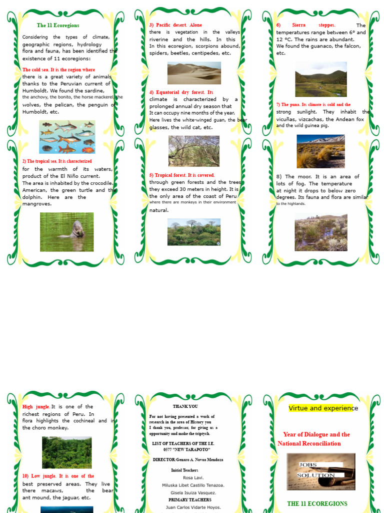 Triptych of The Ecoregions | PDF | Tropics | Physical Geography