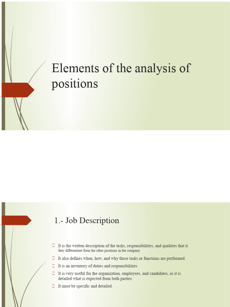 Job Description and Specification Guide | PDF | Specification ...
