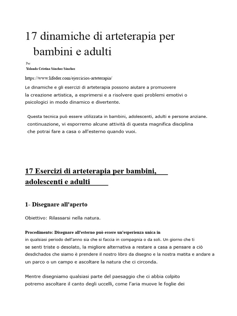 Dinamiche Di Arteterapia | PDF