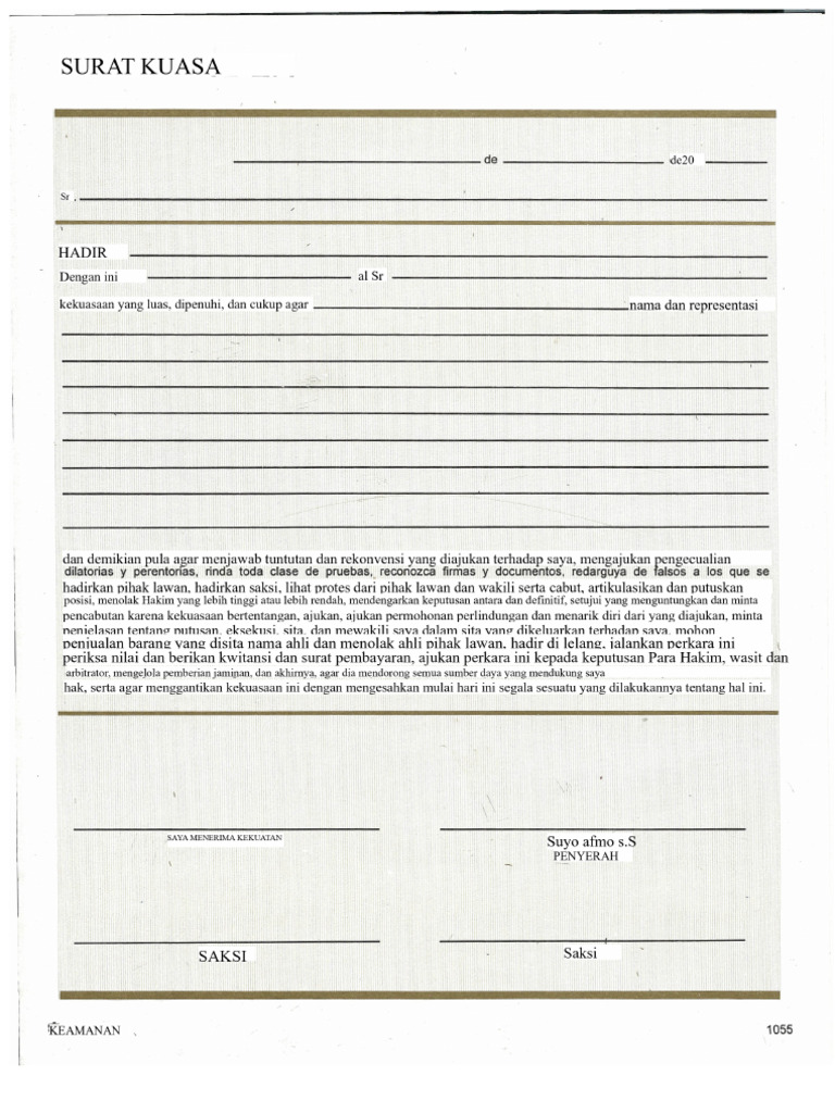 Surat Kuasa - Format Kertas | PDF