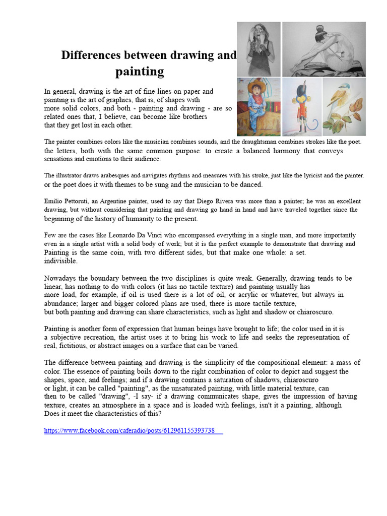 Drawing vs. Painting: Key Differences | PDF | Wood | Paintings