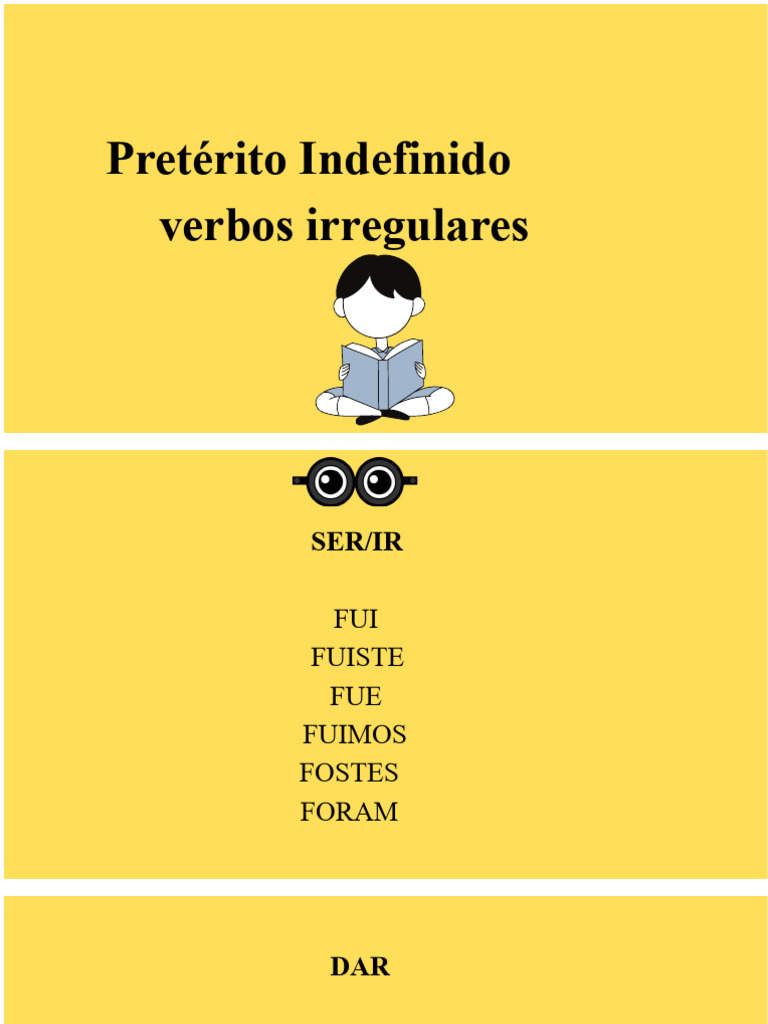 Verbos Irregulares en Pretérito Indefinido | PDF