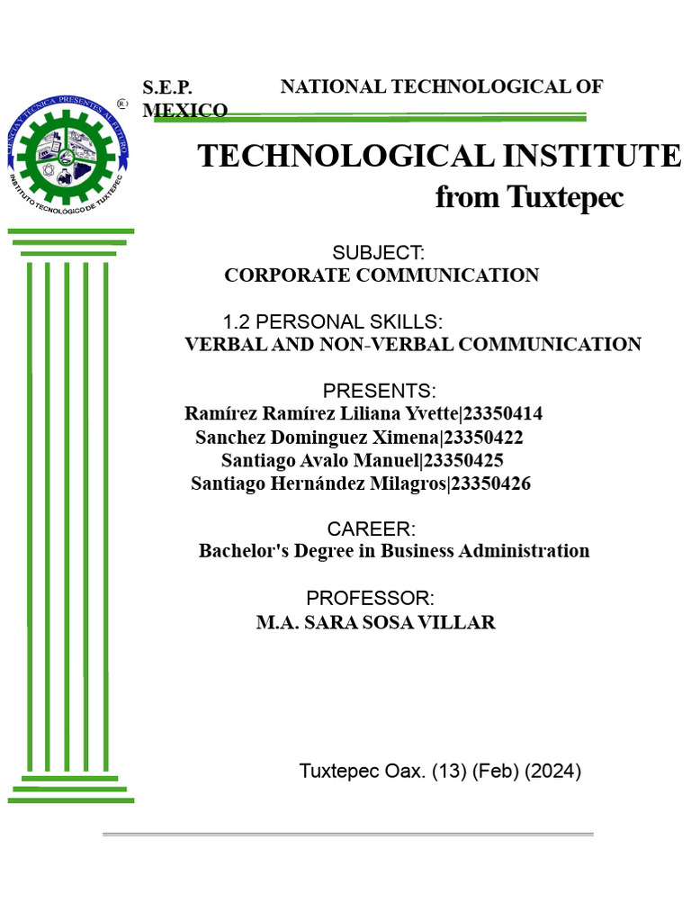 Verbal vs Non-Verbal Communication Guide | PDF | Communication ...