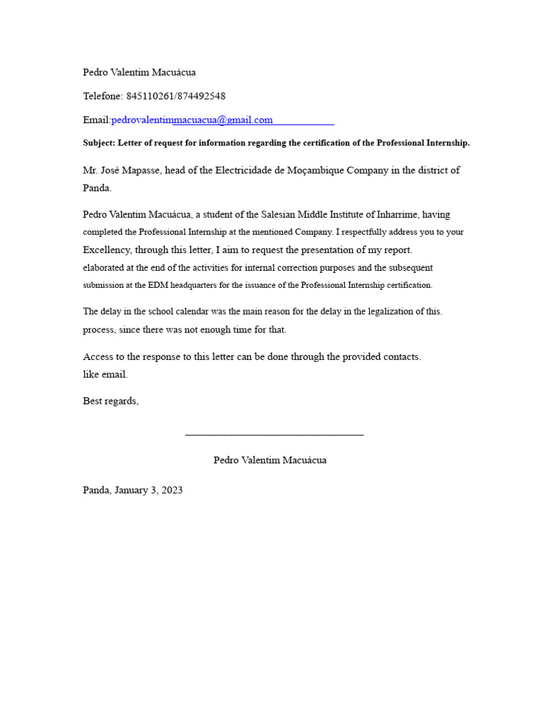 Information Request Model | PDF