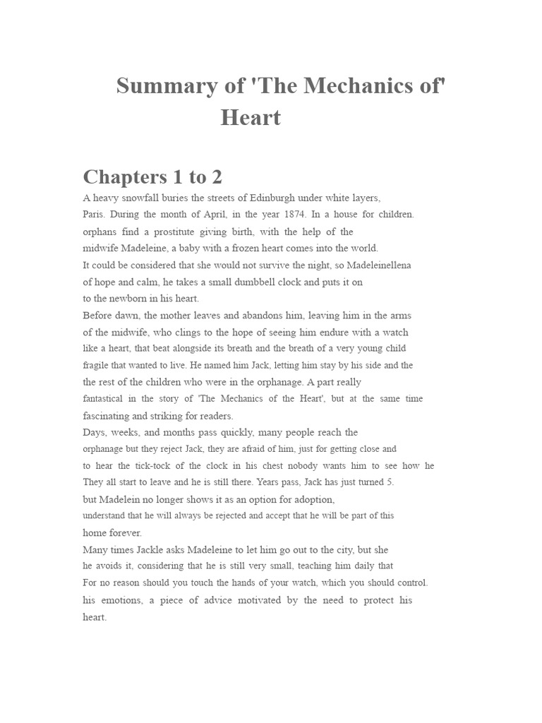 Summary of 'The Mechanics of the Heart' | PDF