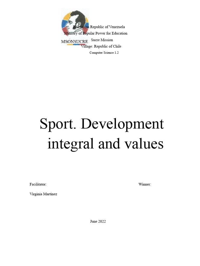 Sports and Integral Human Development | PDF | Sports | Well Being