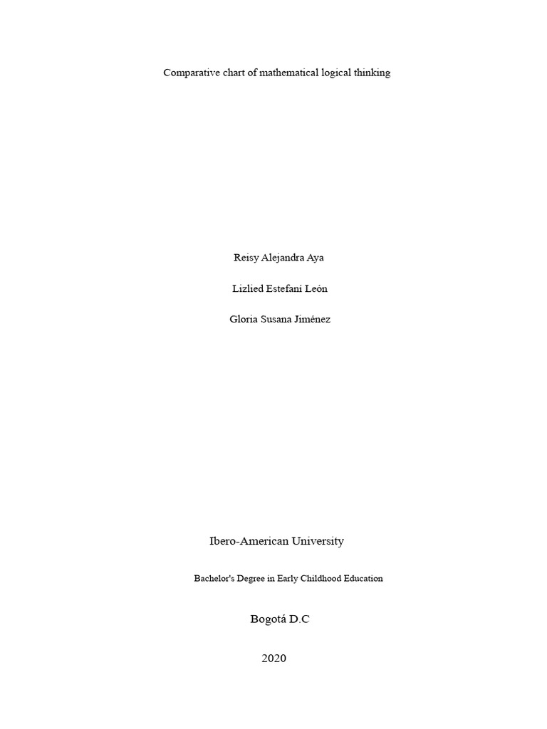 Comparative Analysis of Logical Thinking | PDF | Thought | Teaching ...
