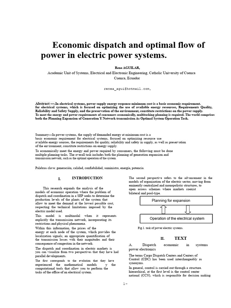 Economic Dispatch in Power Systems | PDF | Electric Power Transmission ...
