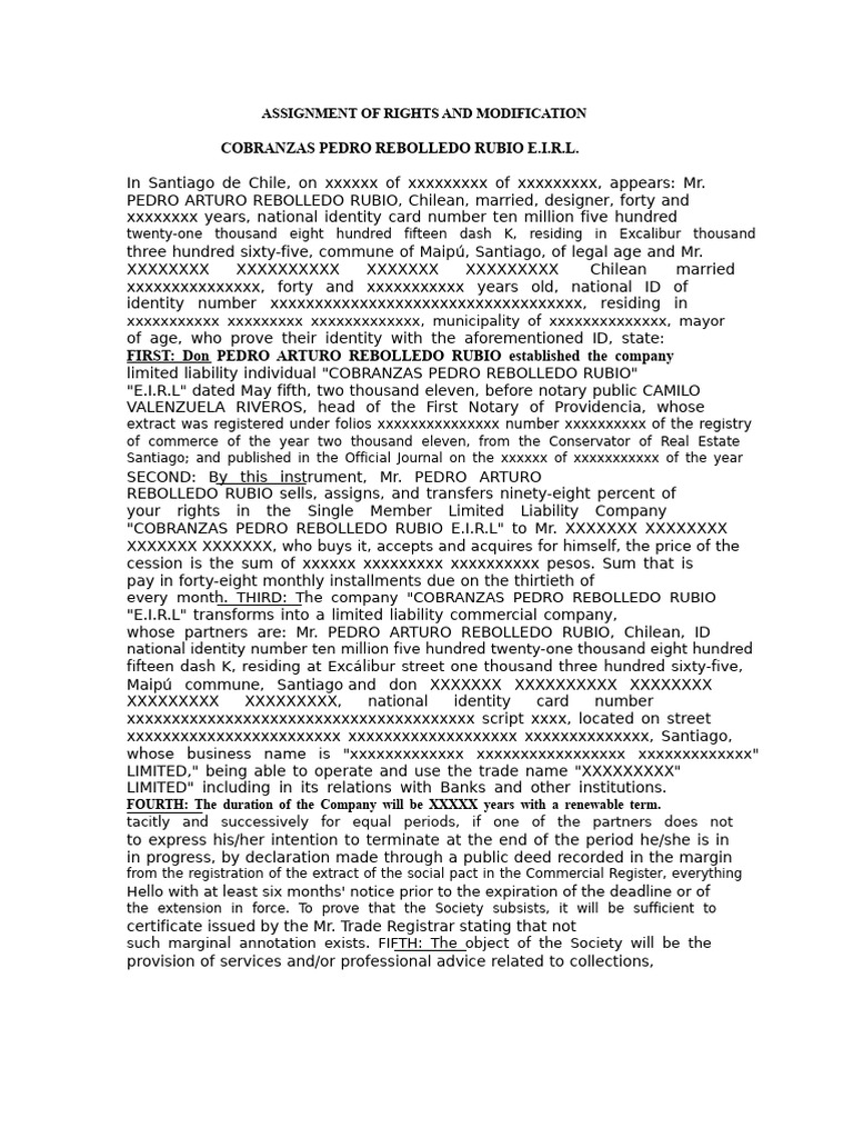 Assignment of Rights and Modification | PDF | Banks | Negotiable Instrument