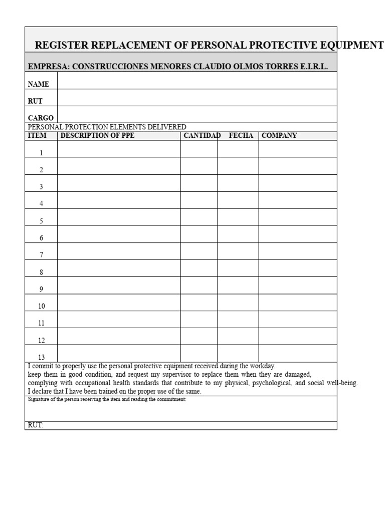EPP Replacement Record | PDF