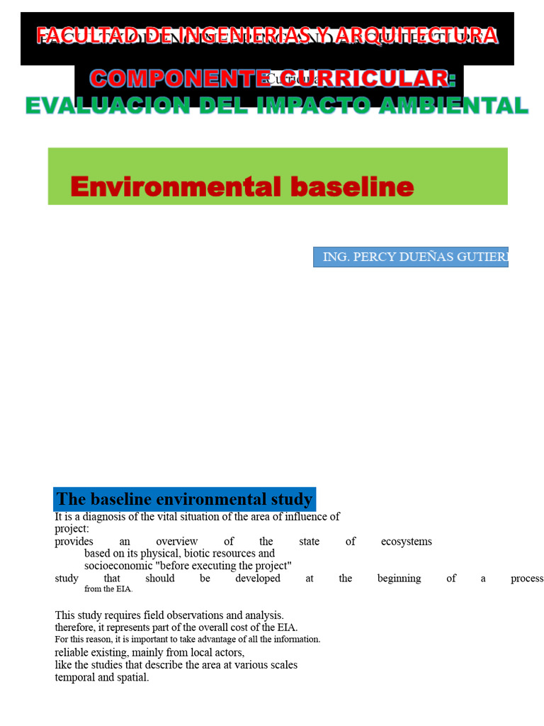 Baseline Environmental Study Overview | PDF | Natural Environment ...