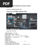 FlightGear Keyboard Controls Guide | PDF | Control Key | Cockpit