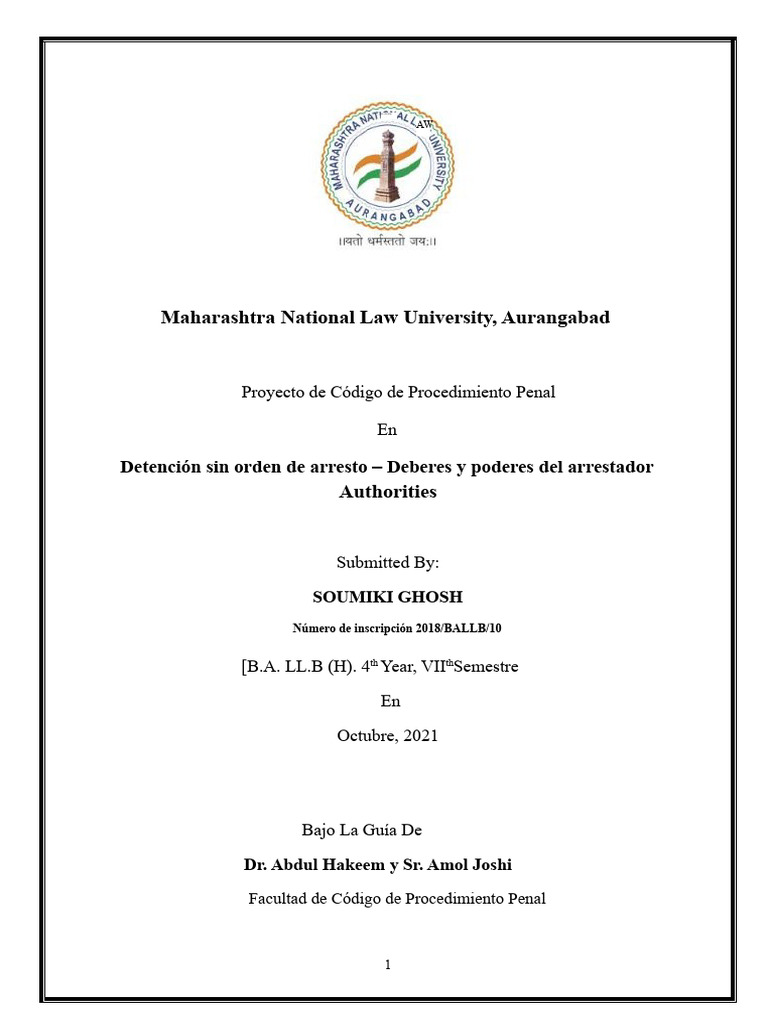 Arresto Sin Orden | PDF | Orden de arresto | Policía