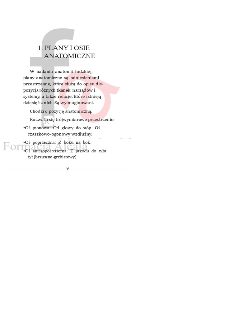 Planowanie I Osie Anatomiczne PDF | PDF