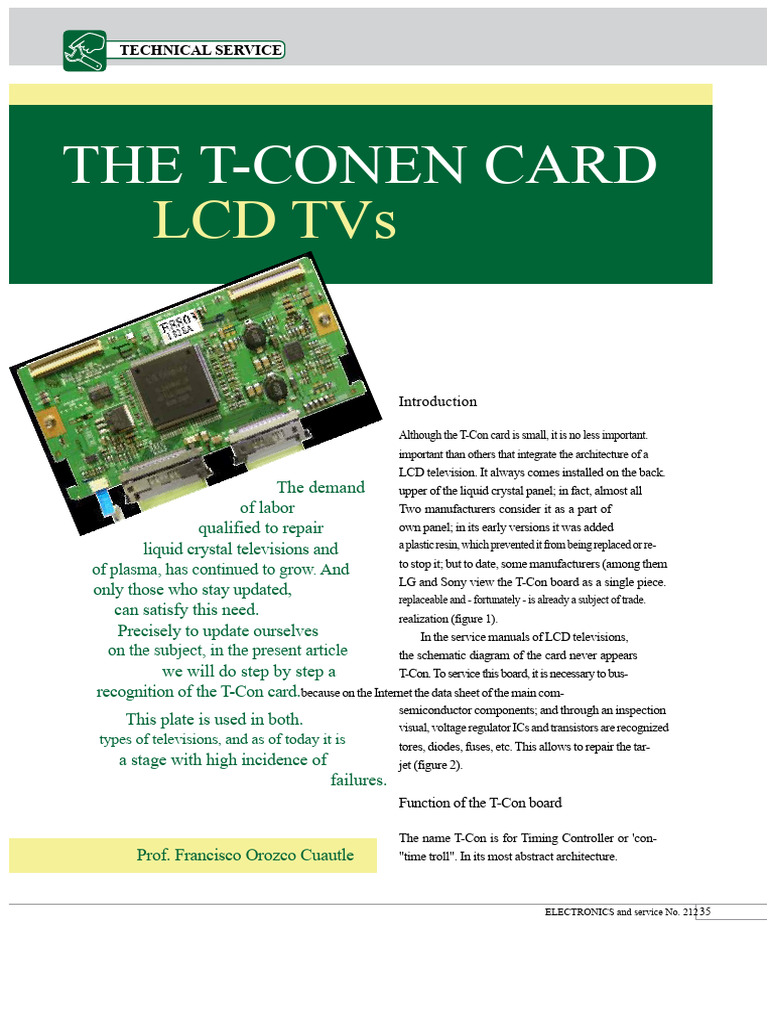 Understanding T-Con Cards in LCD TVs | PDF | Liquid Crystal Display ...
