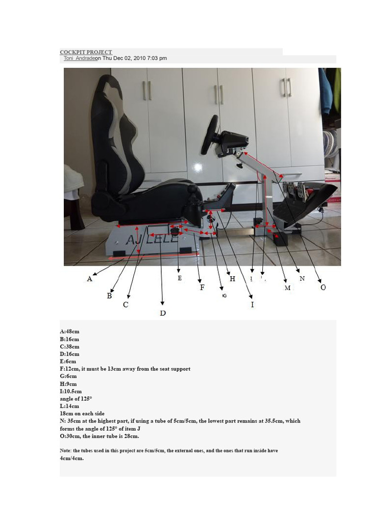 Cockpit Project Dimensions and Design | PDF