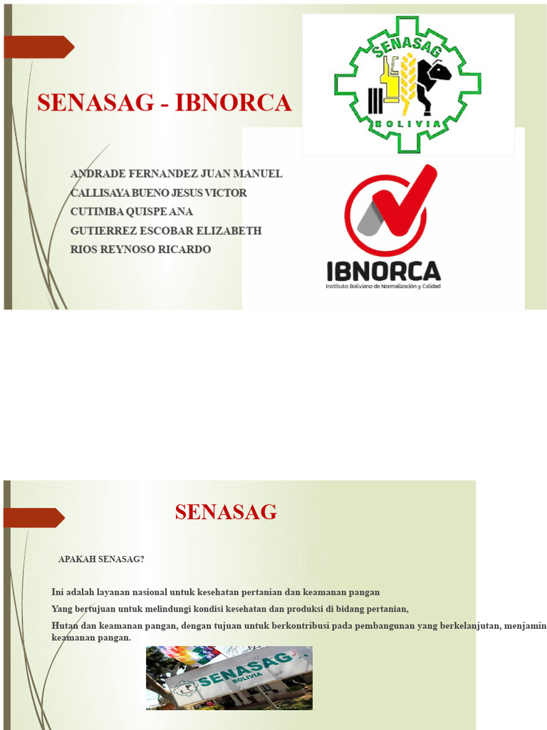 Sertifikasi dan Keamanan Pangan SENASAG | PDF