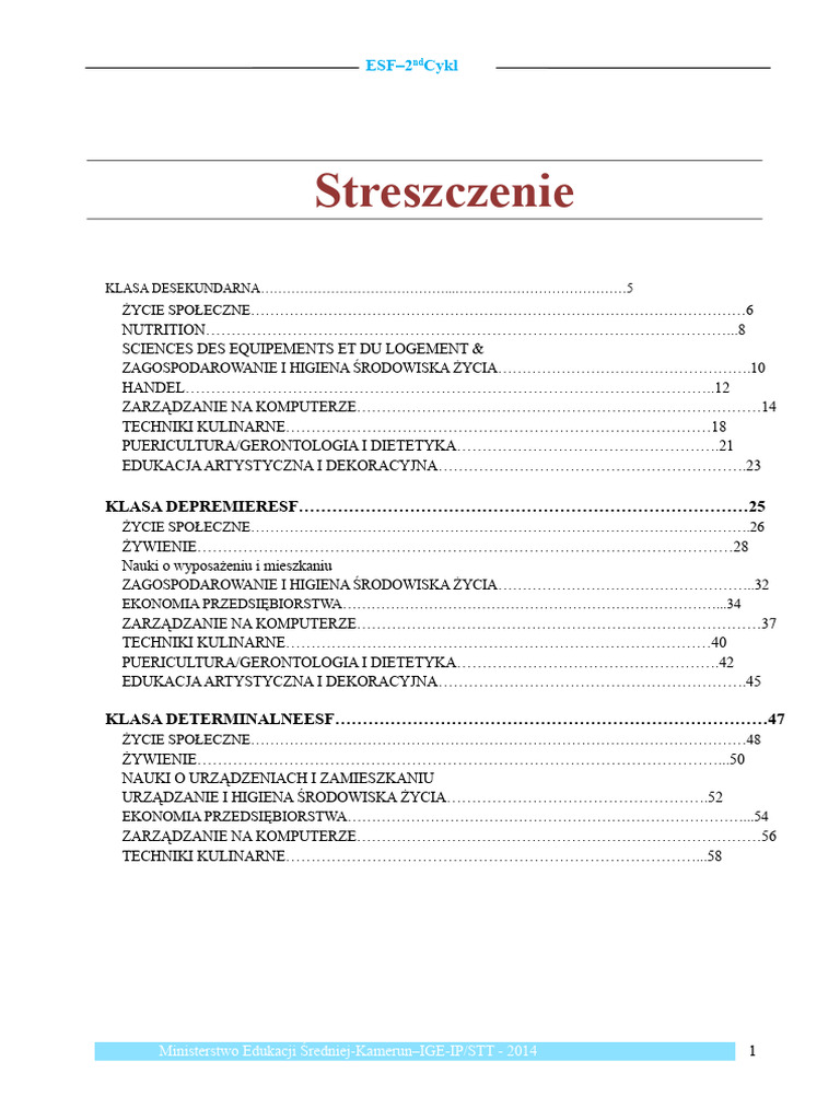 Programy ESF ESTP II Cyklu | PDF