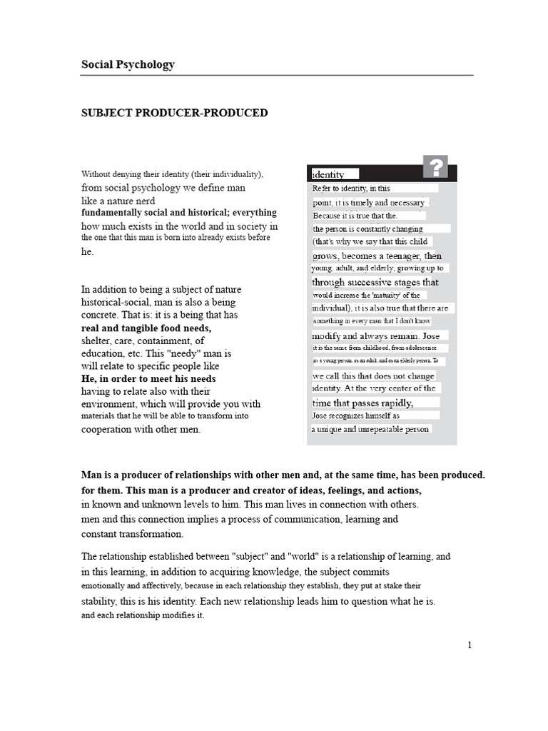 Understanding Social Psychology and Needs | PDF | Psychoanalysis | Self ...