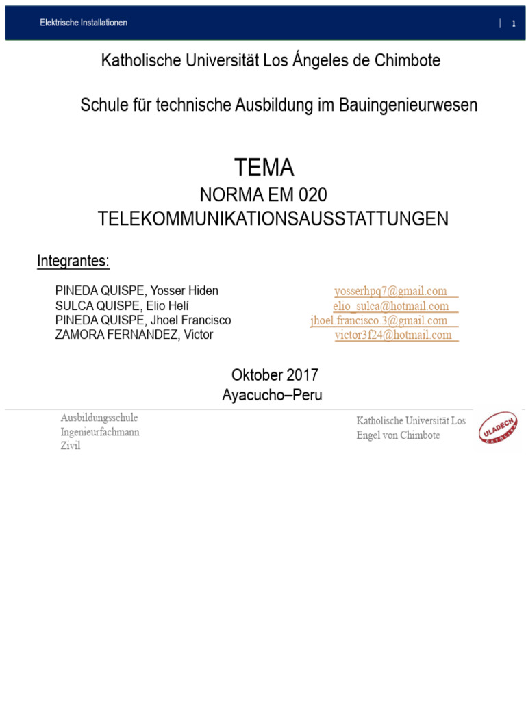 Norma em 020 Telekommunikationsinstallationen | PDF