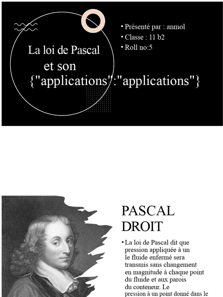 Applications de la loi de Pascal | PDF | Frein | Hydraulique