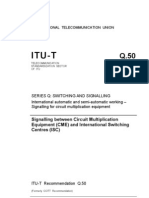 Itu-T: Signalling Between Circuit Multiplication Equipment (CME) and International Switching Centres (ISC)
