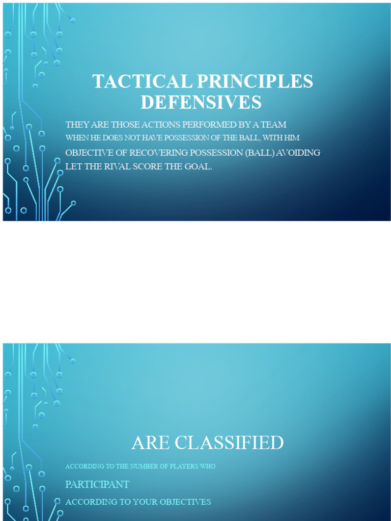 Football Tactical Principles Explained | PDF