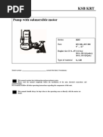 KSB KRT Submersible Pump Manual | PDF | Pump | Screw