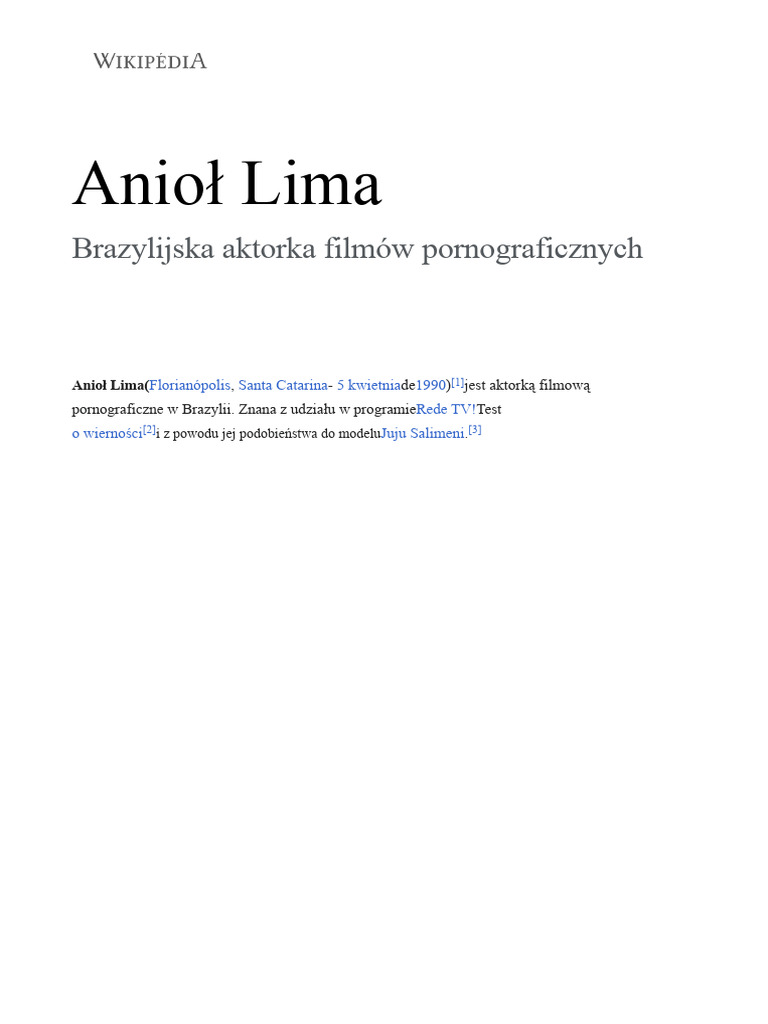 Angel Lima - Wikipedia, Wolna Encyklopedia | PDF
